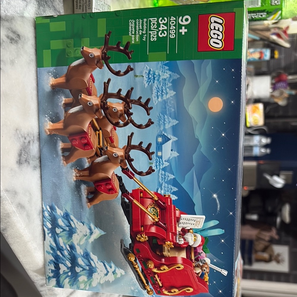 LEGO Santa's Sleigh Building Kit - Red and Brown